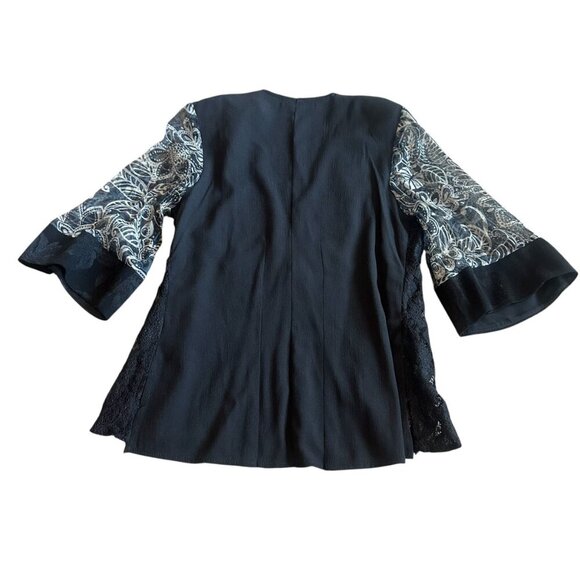 Violet Kay Silk Blend Kimono Blouse Sweater Top Jacket Size Small Women's - Picture 6 of 11